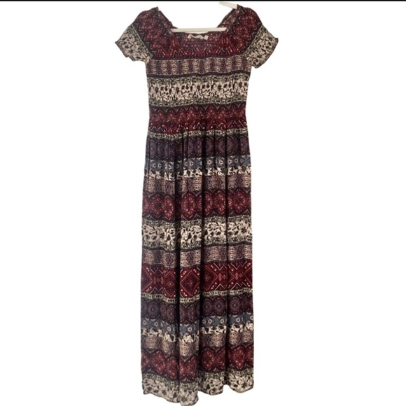 Soft Surroundings Bohemian Marcelo maxi dress in Merlot Color way - Picture 2 of 10